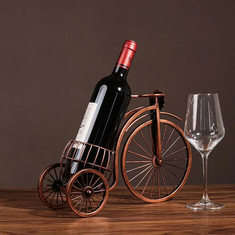 European-Style Vintage Carriage Wine Rack-4