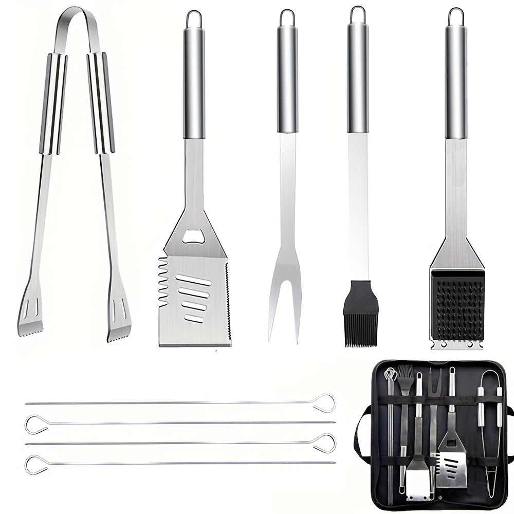 BBQ Grilling Stainless Steel Accessories Set (10pcs)-4