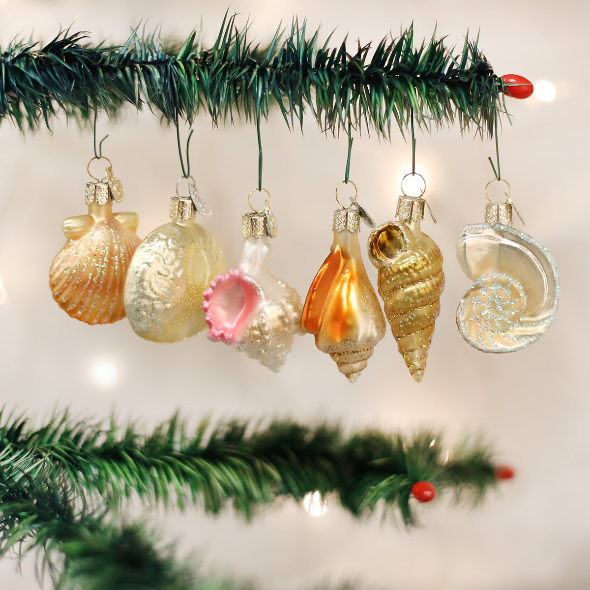 Sea Shell Christmas Ornament Set-0