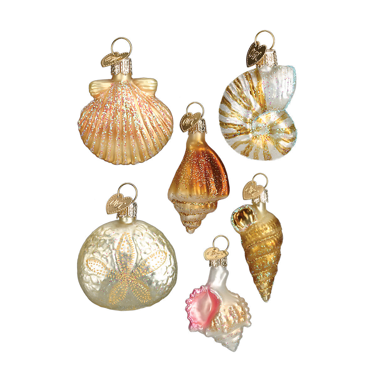 Sea Shell Christmas Ornament Set-1