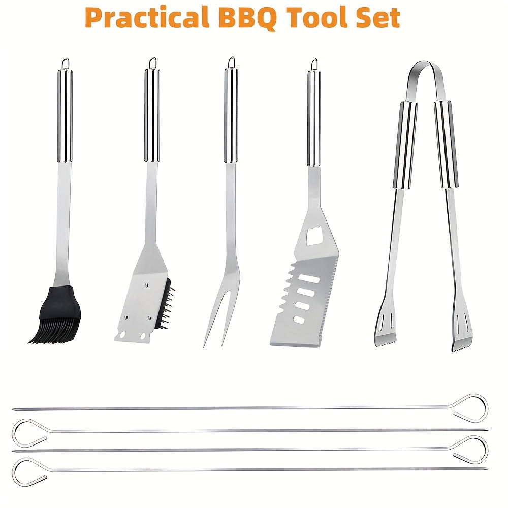 BBQ Grilling Stainless Steel Accessories Set (10pcs)-1