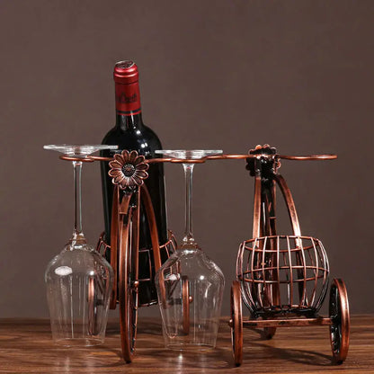 European-Style Vintage Carriage Wine Rack-3