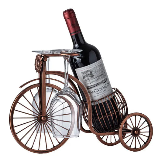 European-Style Vintage Carriage Wine Rack-0