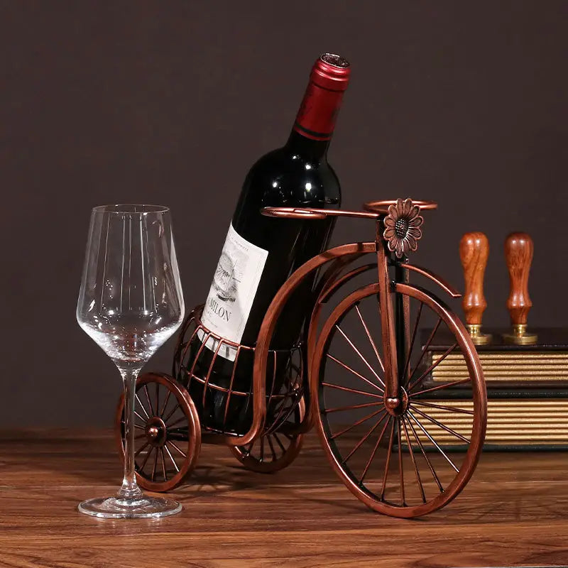 European-Style Vintage Carriage Wine Rack-1