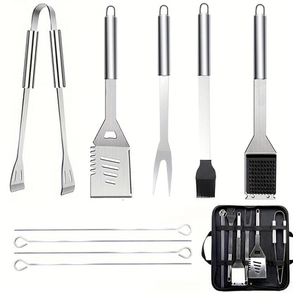 BBQ Grilling Stainless Steel Accessories Set (10pcs)-4