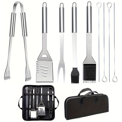 BBQ Grilling Stainless Steel Accessories Set (10pcs)-0