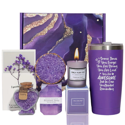 Crystal Bath Purple Salt Gift Set Lavender-0