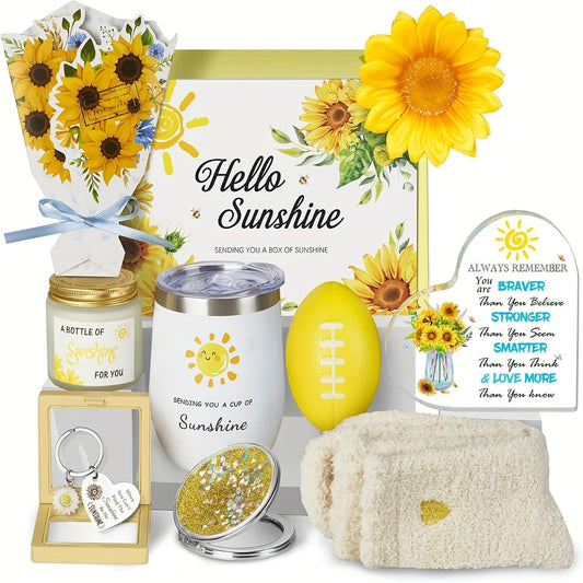 Sunflower Stainless Steel Cup Gift Set-0