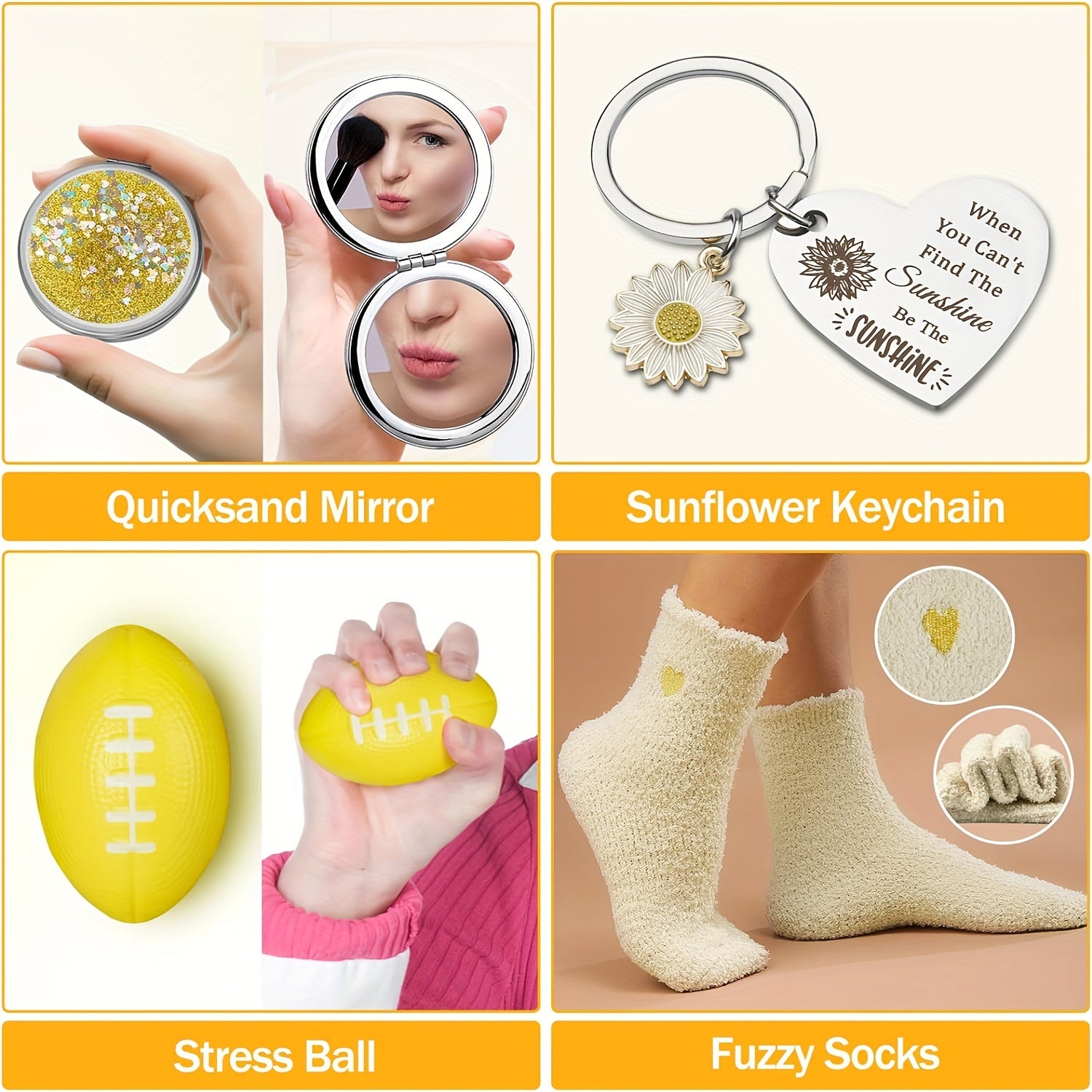 Sunflower Stainless Steel Cup Gift Set-4