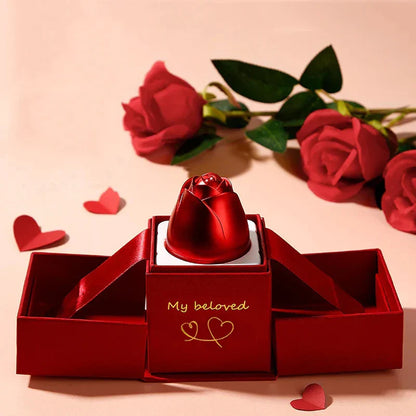 Lifting Rose Gift Box Jewelry Display for Women-1