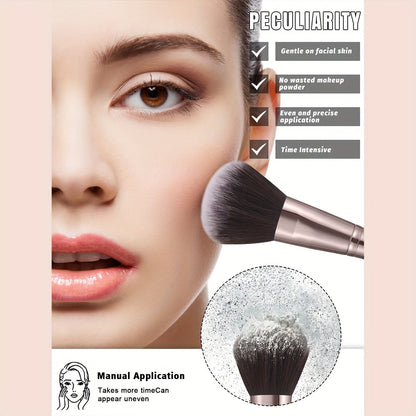 Coffee Makeup Brush Set with Sponges (55-Piece)-3