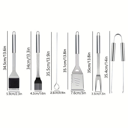BBQ Grilling Stainless Steel Accessories Set (10pcs)-3