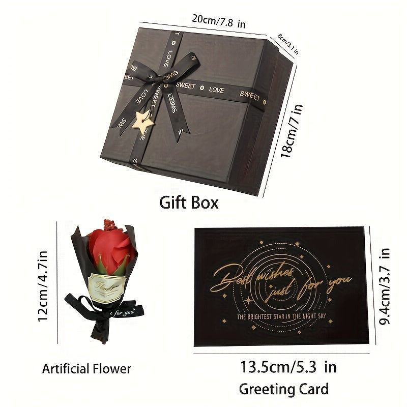 Men's Gift Set with Wallet Belt Keychain (6pcs)-3